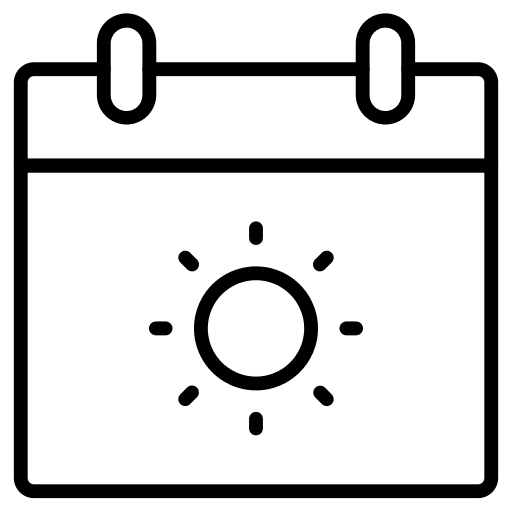 Calendar time and date calendar forecast icon