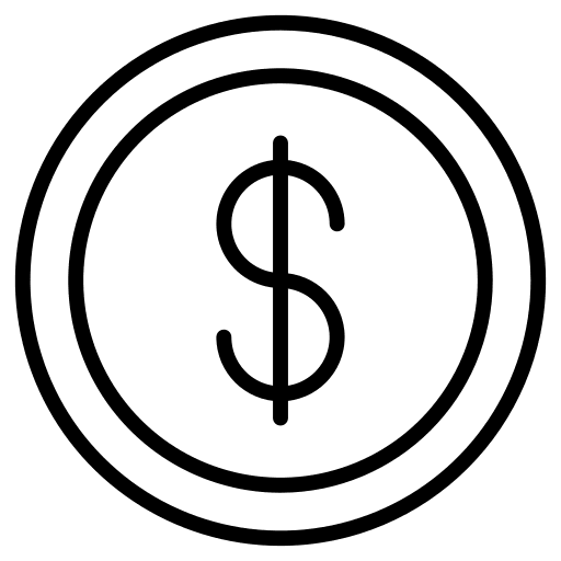 Dollar business and finance coin dollar icon