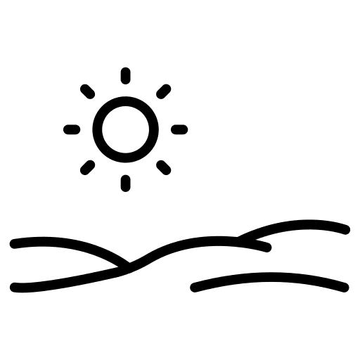 Desert desert sun landscape icon