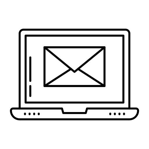 Laptop electronics communications letter icon