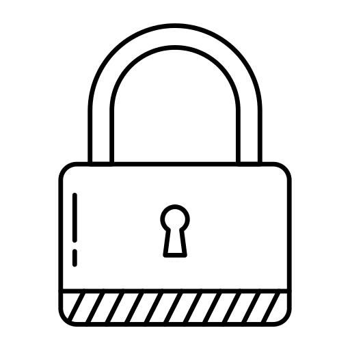 Lock protection security padlock icon