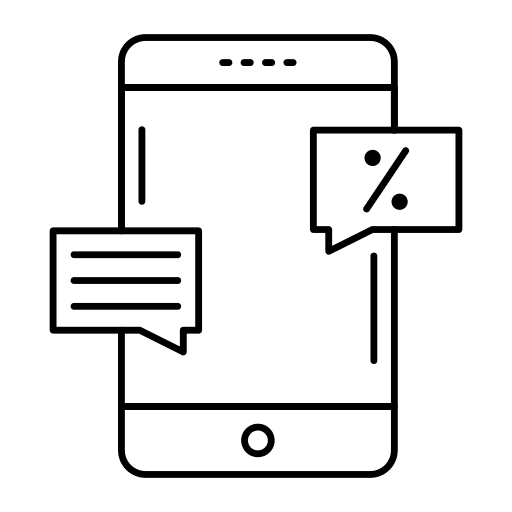 Mobile phone smartphone sale message icon
