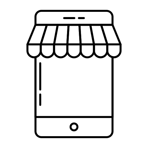 Mobile shop smartphone online shop mobile store icon Mobile shop smartphone online shop mobile store icon