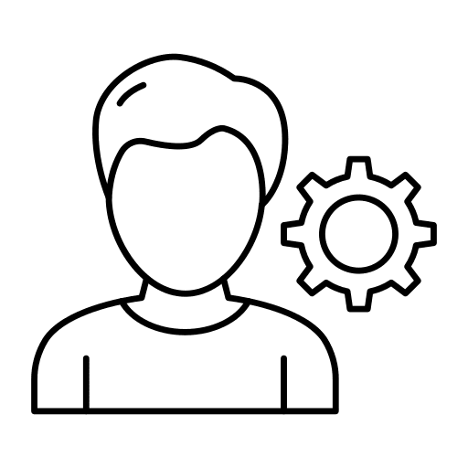 User gear avatar man icon
