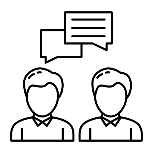 Friend communications chat conversation icon Friend communications chat conversation icon