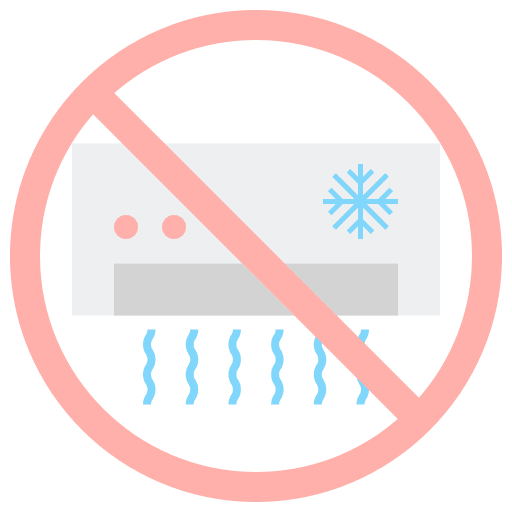 Air conditioning air conditioner air conditioning forbidden icon