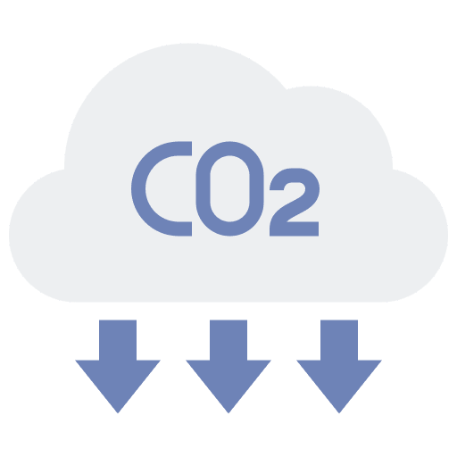 Co2 greenhouse gas reduce ecology icon