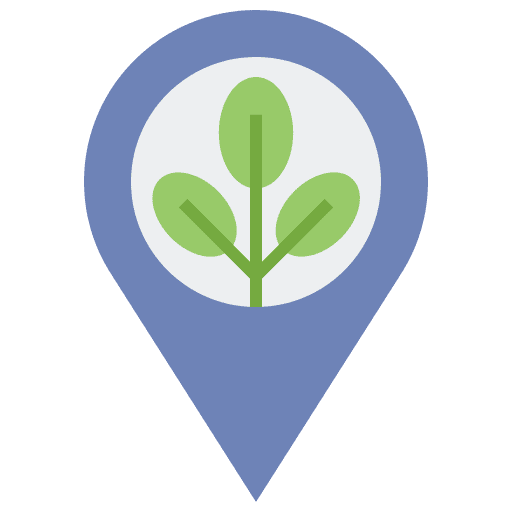 Ecology maps and location sustainable spaces icon