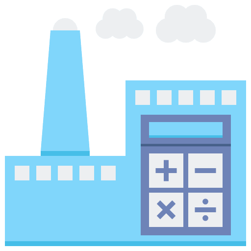 Emissions test calculator gas sustainability icon