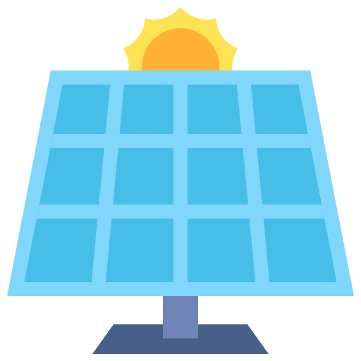 Solar panel ecology and environment power solar nature icon
