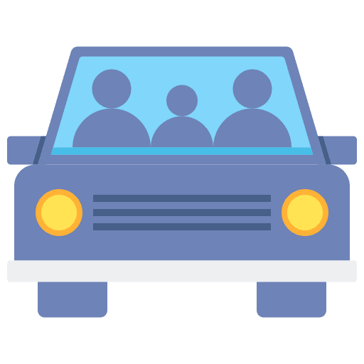 Carpool automobile vehicle daughter icon