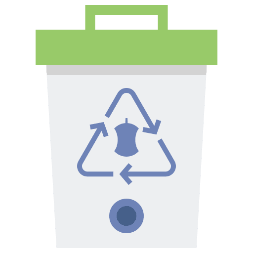 Compost organic bin garbage icon