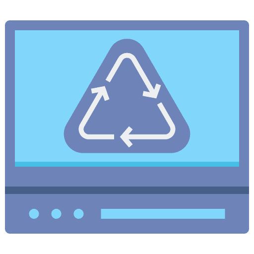 Electronics electronics recycle renewable energy icon