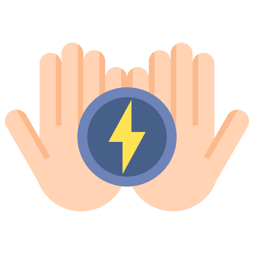 Energy energy hands and gestures recycling icon