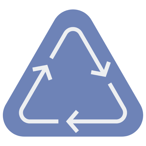 Recycling symbol recycle sign three icon
