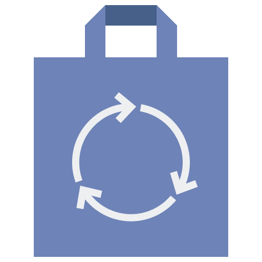 Reuse grocery bag ecology and environment living icon