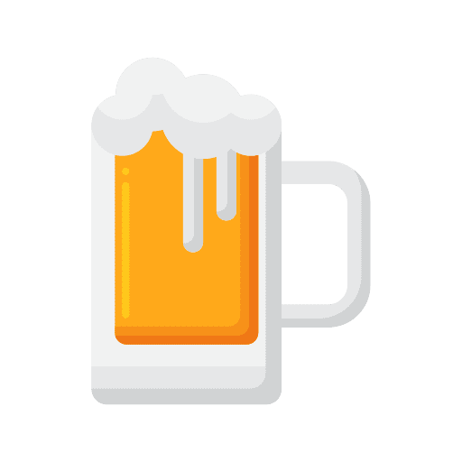 Beer mug food and restaurant pint beer mug icon