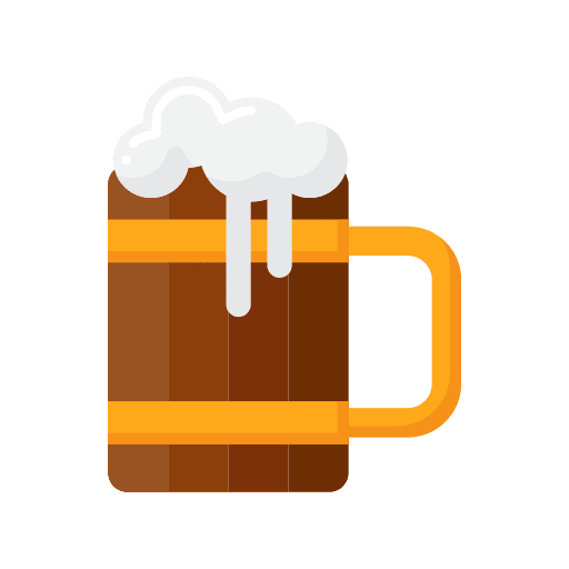 Glass pint of beer drink pub icon