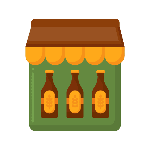 Market stand food and restaurant drink icon