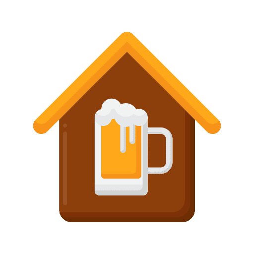 Home brewing food and restaurant kit pub icon