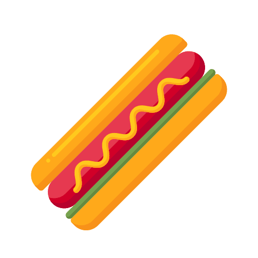 Hot dog hot dog fast food snack icon