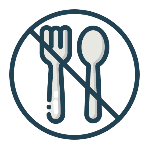 No eating no eating fasting forbidden icon