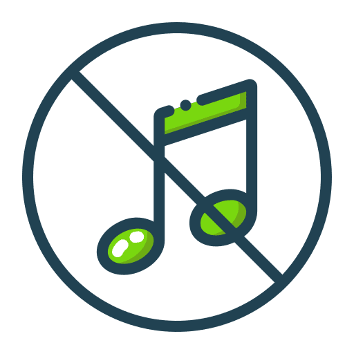 No music silent signaling music and multimeda icon No music silent signaling music and multimeda icon