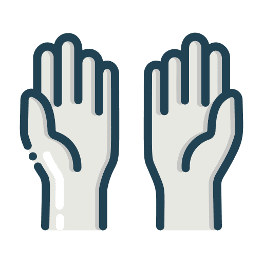 Pray hands religious islamic icon