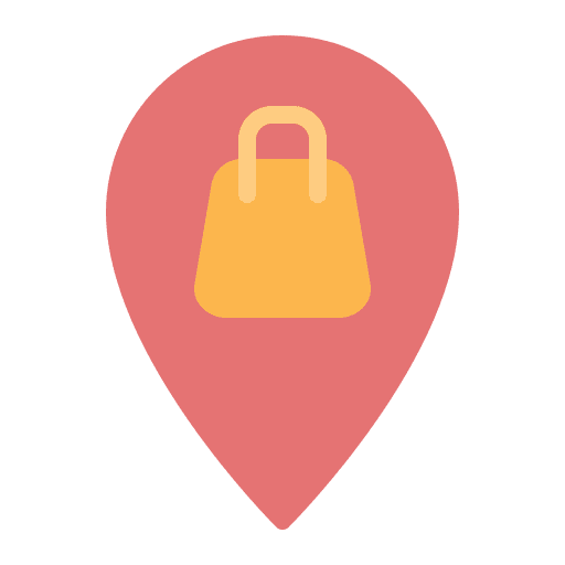 Location commerce and shopping ecommerce pointer icon