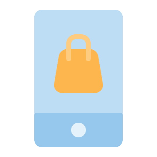 Smartphone mobile store website online store icon