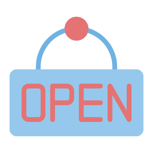 Open open commerce shop icon Open open commerce shop icon