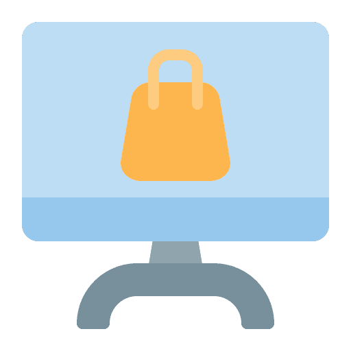 Screen online shopping screen commerce and shopping icon Screen online shopping screen commerce and shopping icon