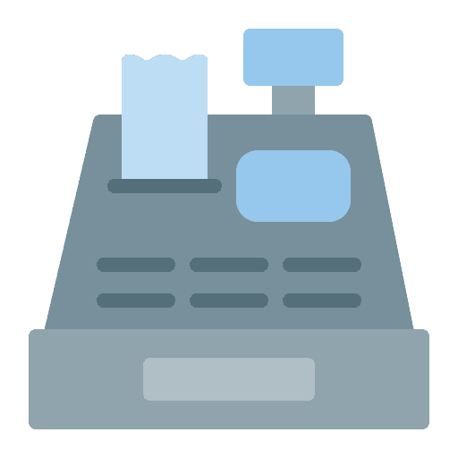 Cash register commerce and shopping cash register payment icon Cash register commerce and shopping cash register payment icon