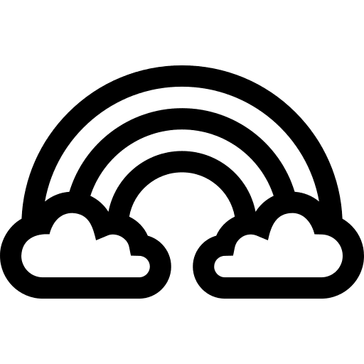 Rainbow spectrum rainbow meteorology icon