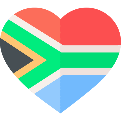 Heart flags patriotism south africa icon Heart flags patriotism south africa icon