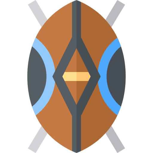 Shield weapons south africa war icon