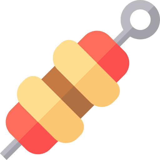Sosatie sosatie meat skewer icon Sosatie sosatie meat skewer icon