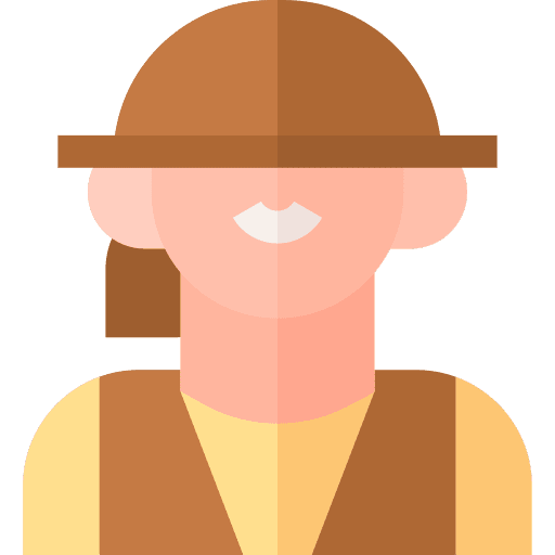 Explorer caucasian explorer hat icon Explorer caucasian explorer hat icon