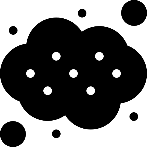 Dust pollution cloud allergen icon