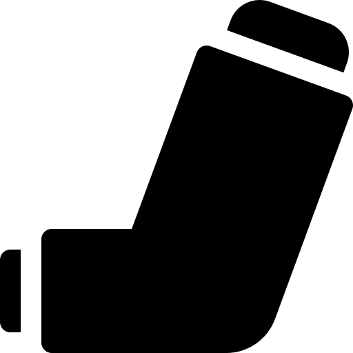 Inhaler bronchodilator healthcare and medical inhaler icon