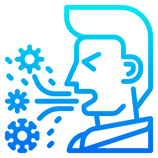 Cough cough covid 19 virus icon