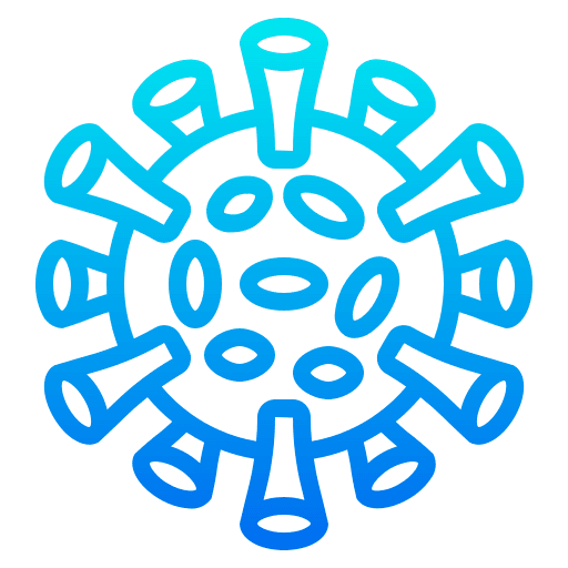 Covid 19 bacteria virus health and care icon