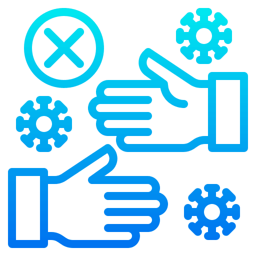 Do not touch virus transmission avoid handshake icon