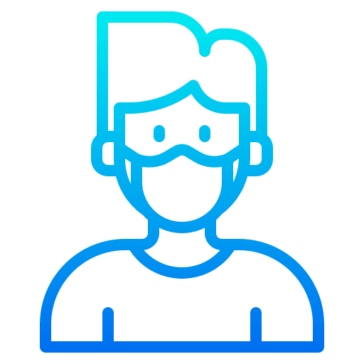 Face mask covid 19 user face mask icon