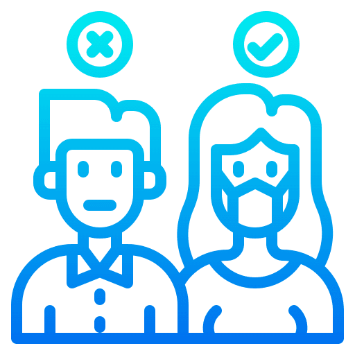 Face mask virus covid 19 man icon