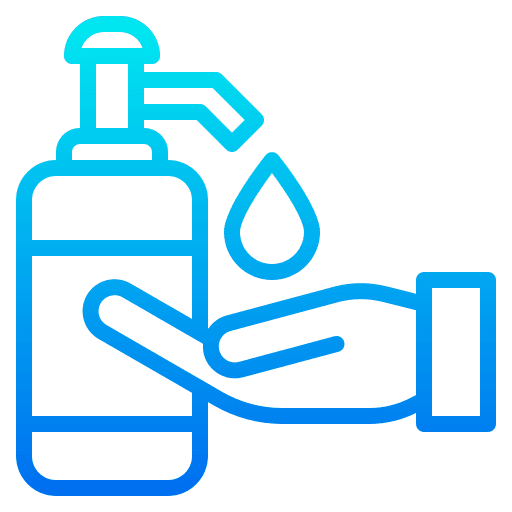 Hand wash gesture clean gel icon