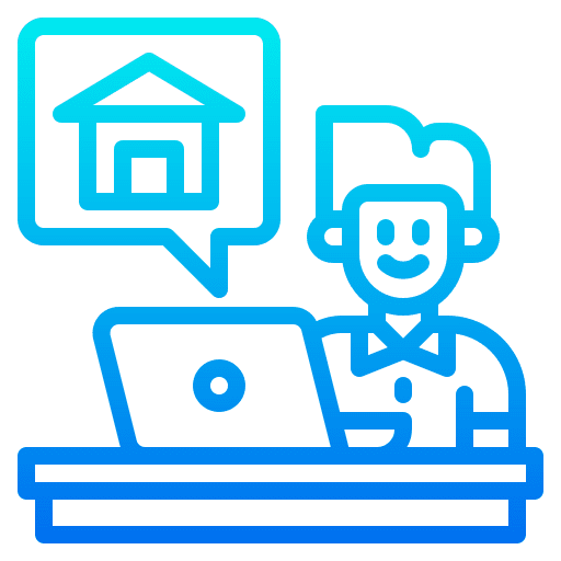 Work from home worker professions and jobs work from home icon