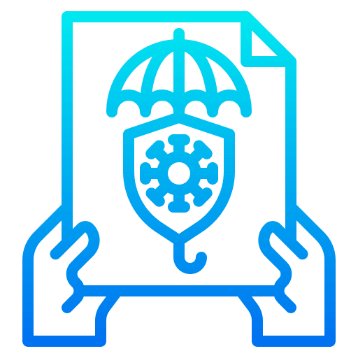 Insurance covid 19 virus health and care icon