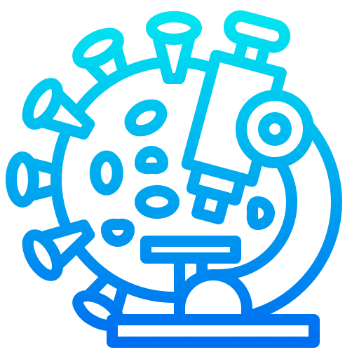 Laboratory microscope health and care cell icon