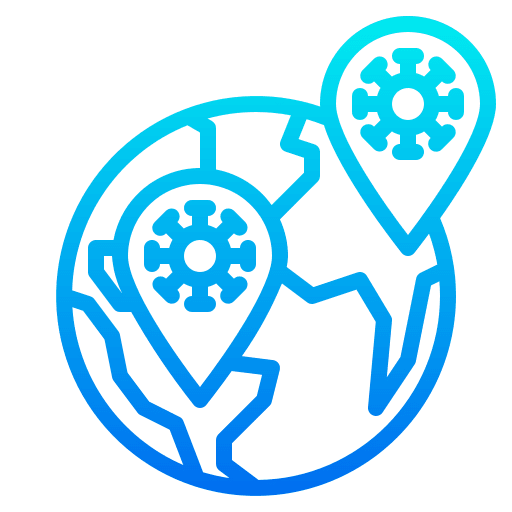 Location covid 19 outbreak world icon